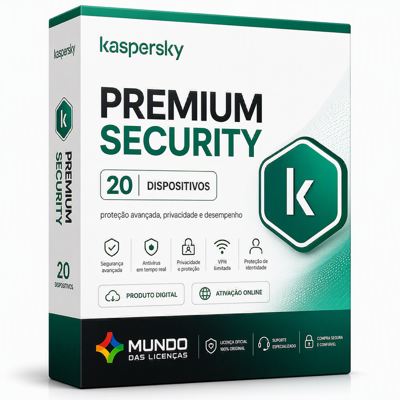Kaspersky Premium | Até 20 Dispositivos