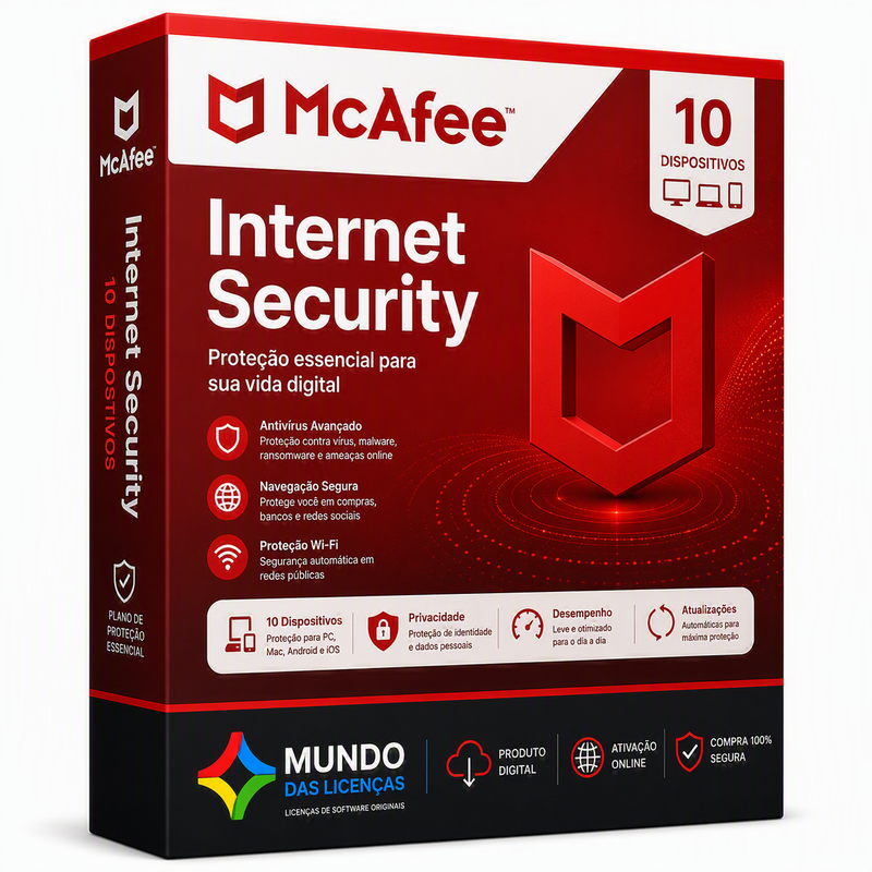 McAfee Internet Security | Firewall + Gerenciador de Senhas