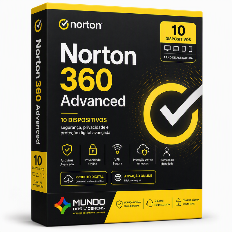 Norton 360 Advanced | Licença Digital ESD