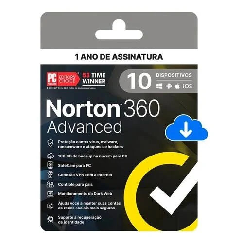 Norton 360 Advanced | Licença Digital ESD